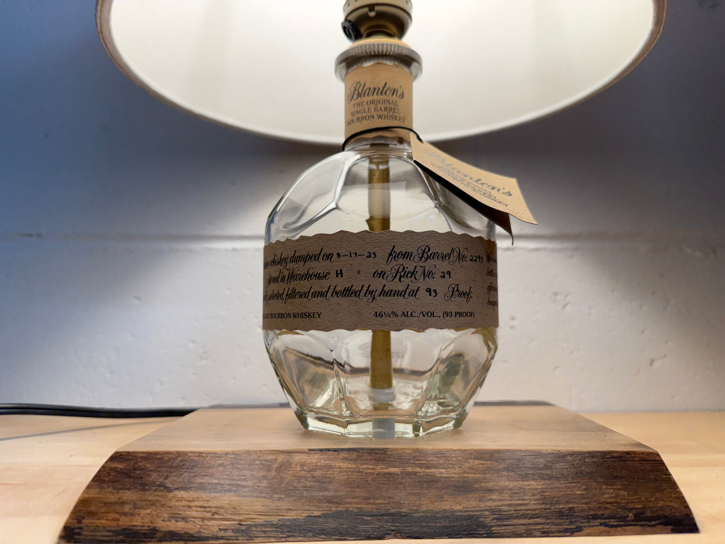 Blanton’s Lamp with Walnut Live Edge Base