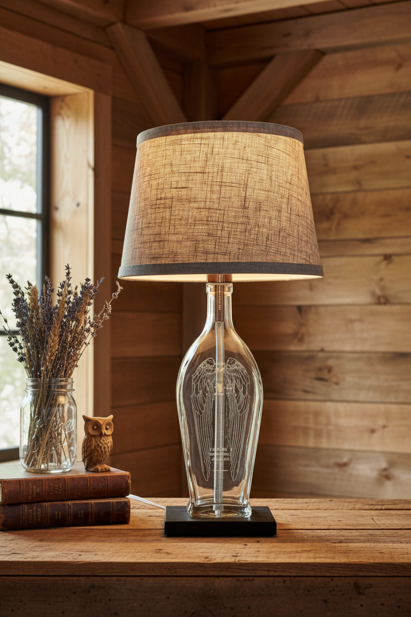 Angels Envy Bourbon Bottle Lamp - Home/Bar Decor