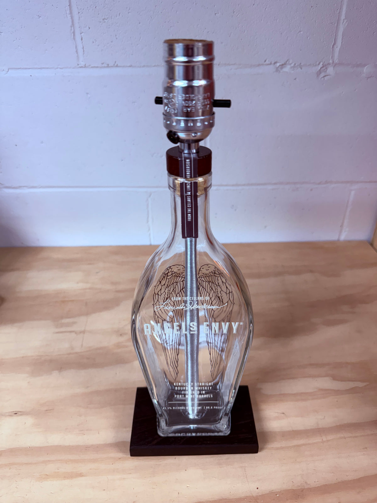 Angels Envy Bourbon Bottle Lamp - Home/Bar Decor