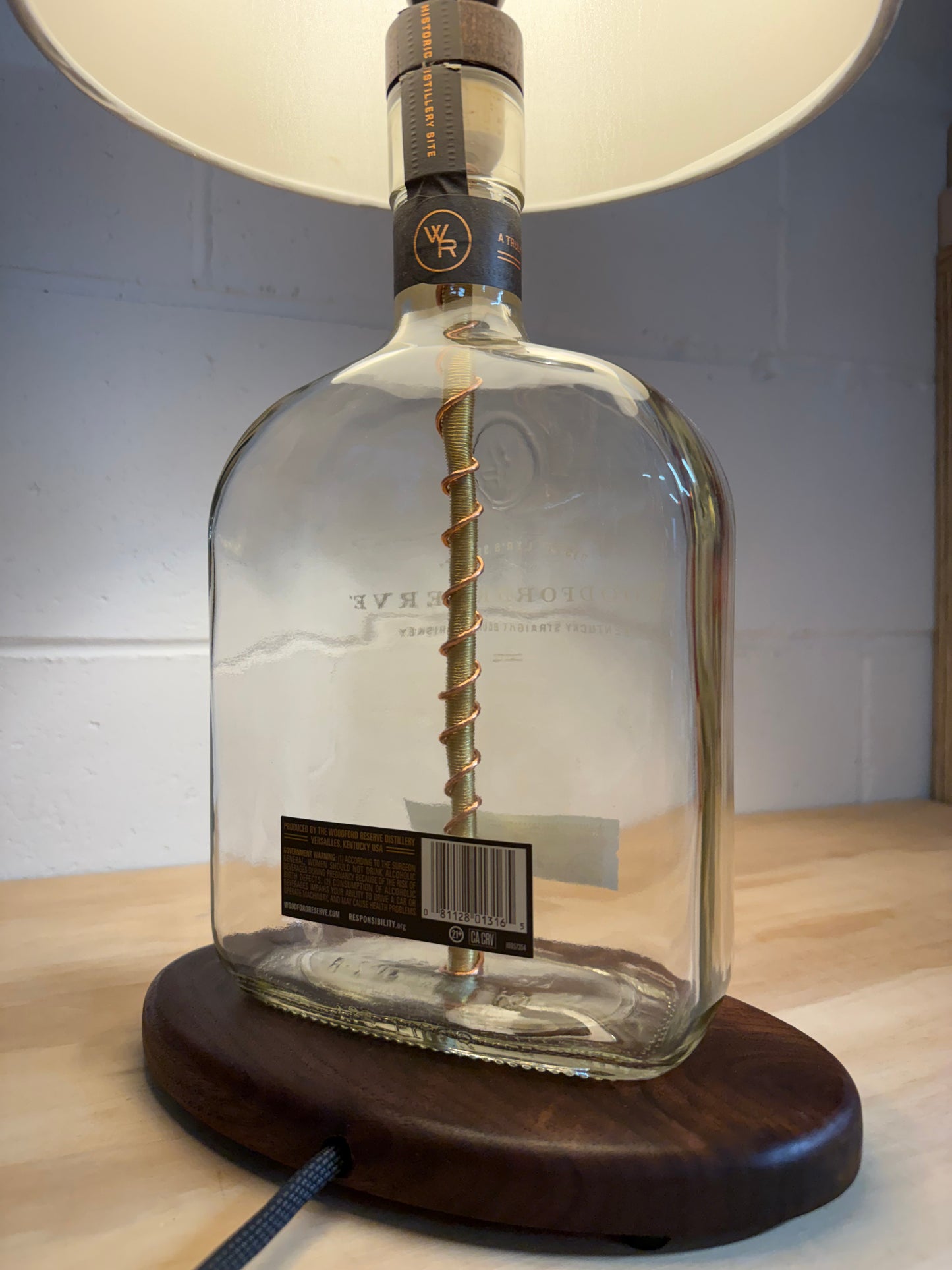 Woodford Reserve Bourbon Bottle Lamp