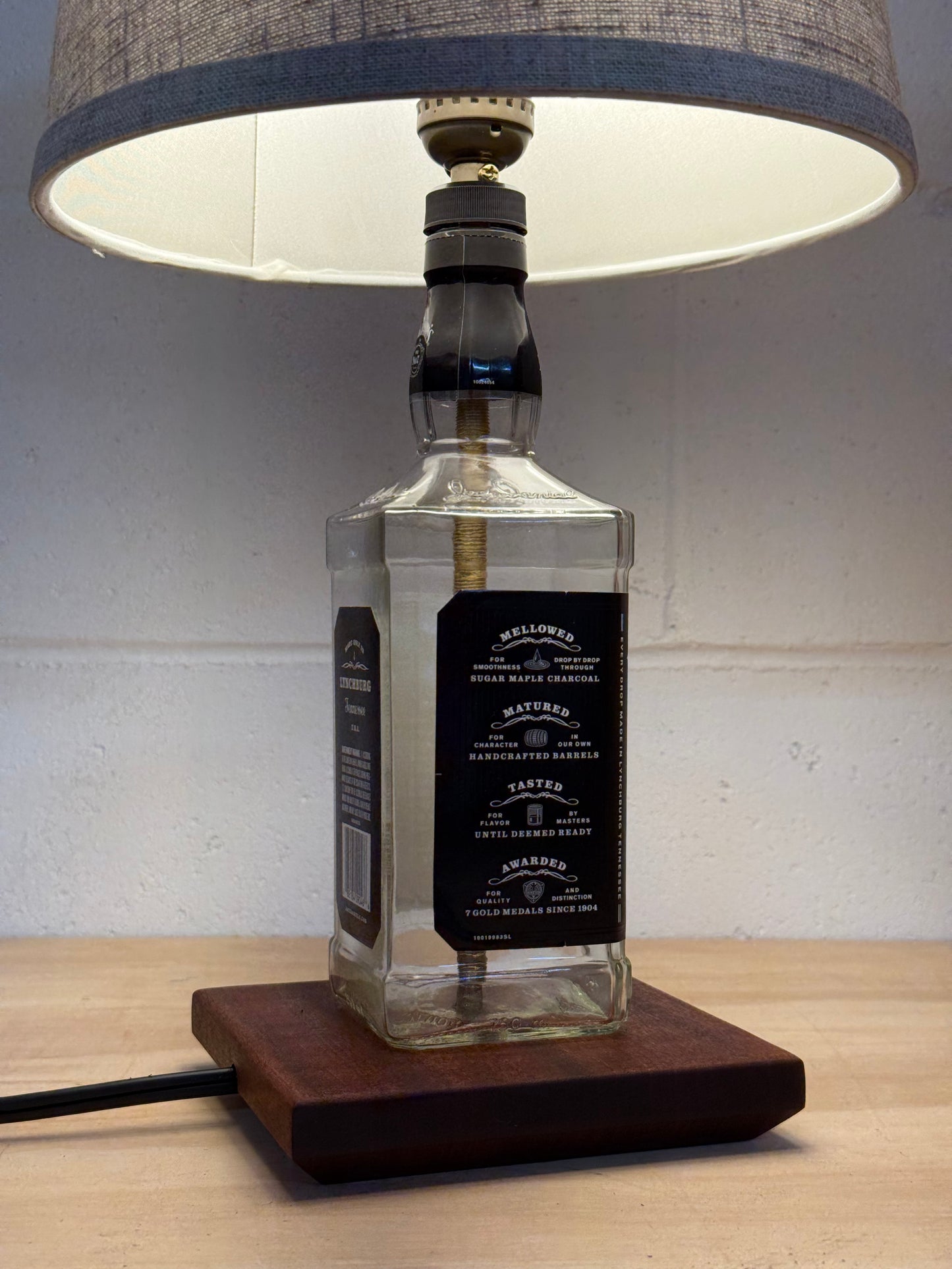 Jack Daniel’s Whiskey Bottle Lamp - Home/Bar Decor