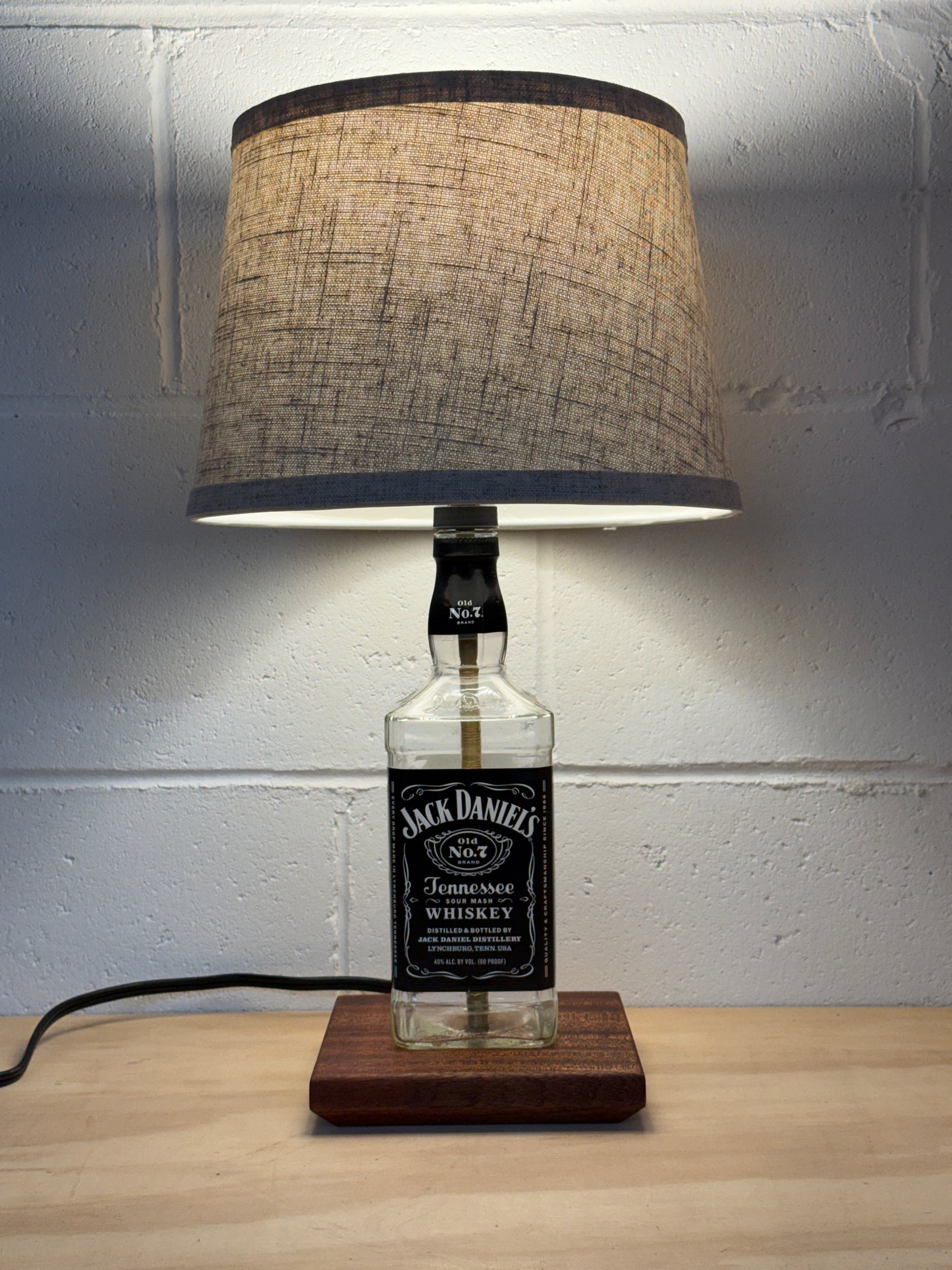 Jack Daniel’s Whiskey Bottle Lamp - Home/Bar Decor