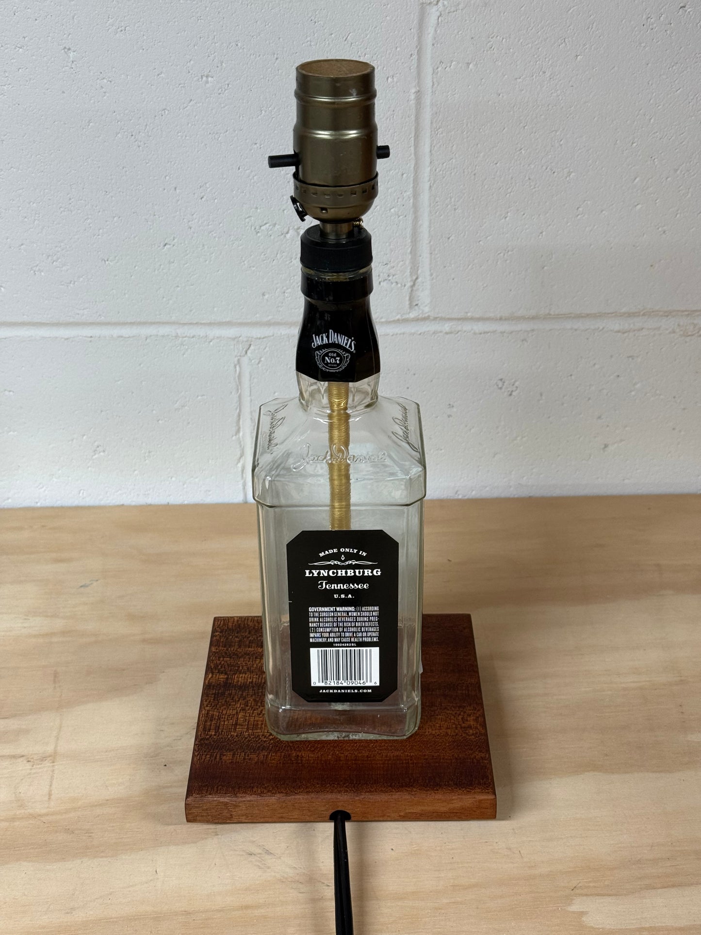 Jack Daniel’s Whiskey Bottle Lamp - Home/Bar Decor