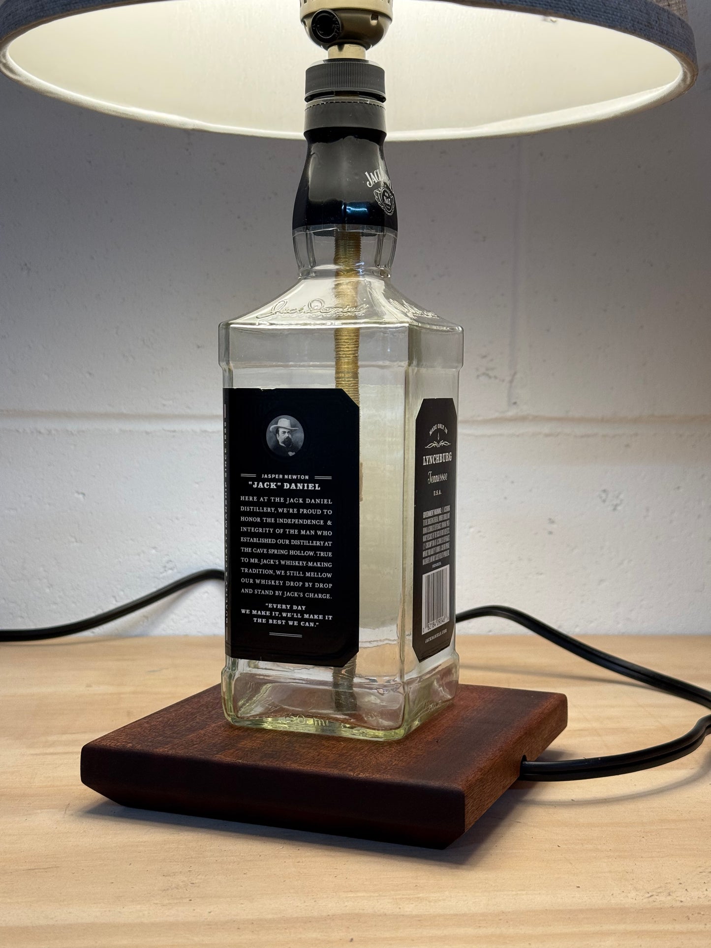 Jack Daniel’s Whiskey Bottle Lamp - Home/Bar Decor