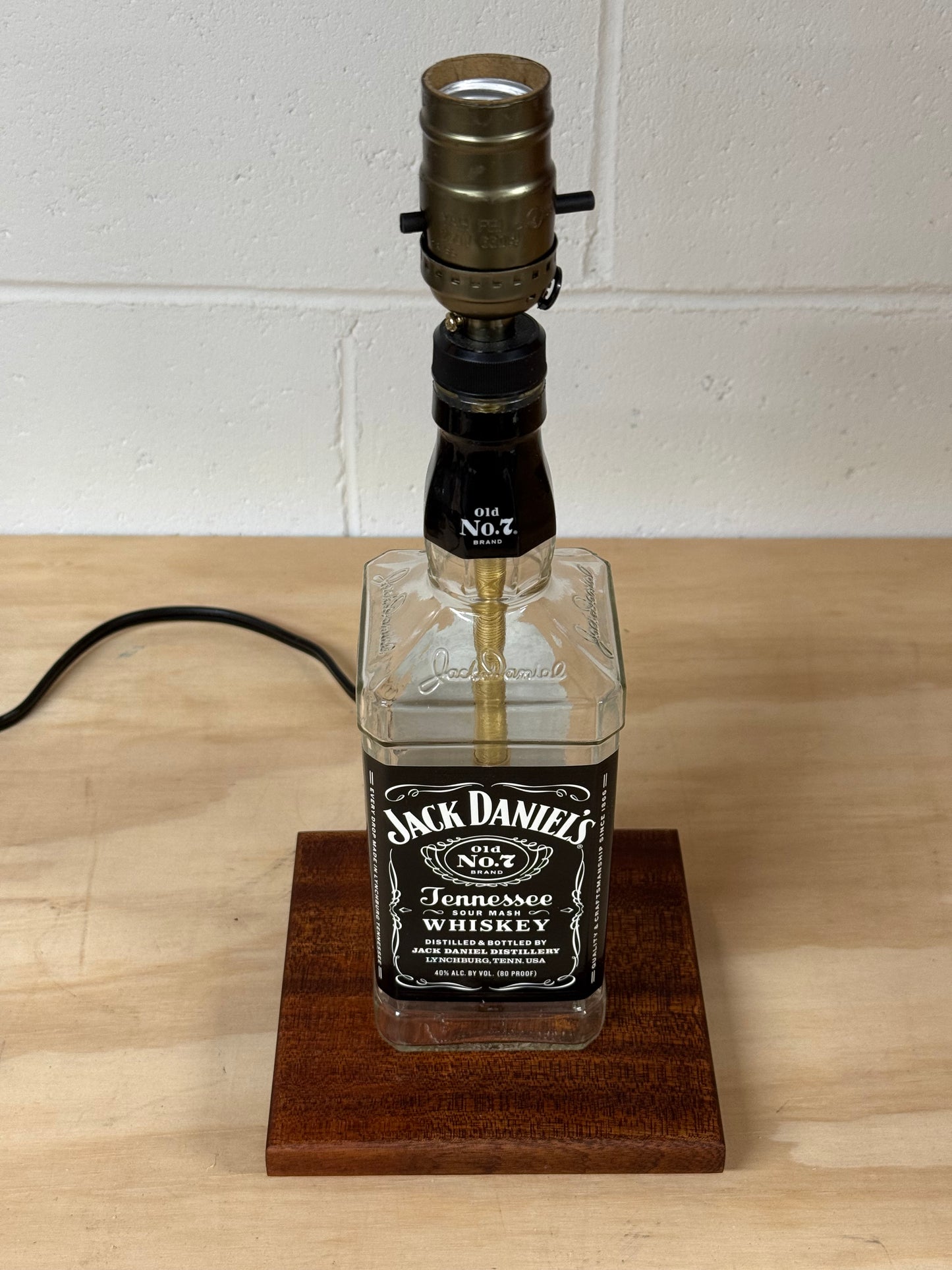 Jack Daniel’s Whiskey Bottle Lamp - Home/Bar Decor