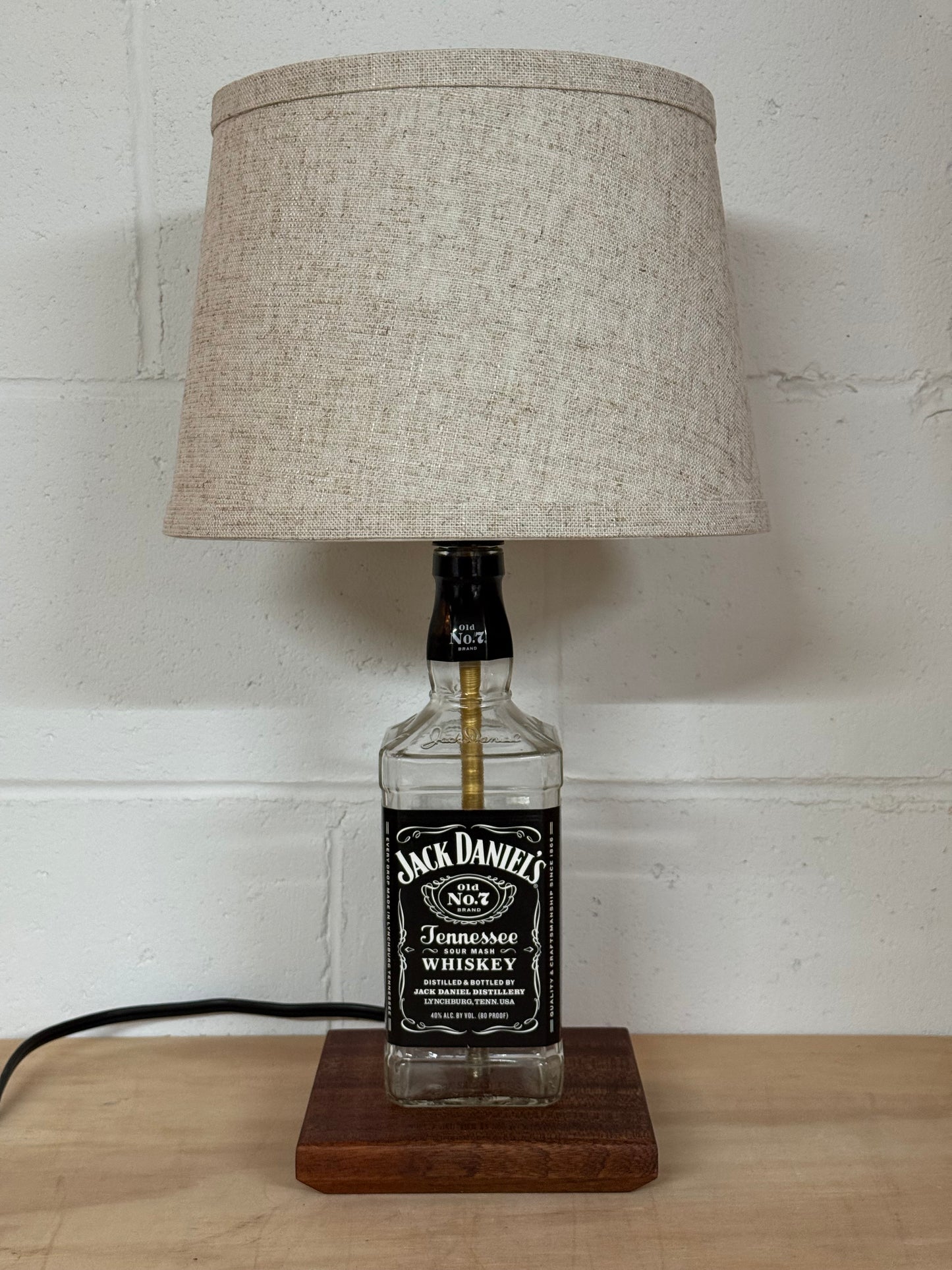 Jack Daniel’s Whiskey Bottle Lamp - Home/Bar Decor