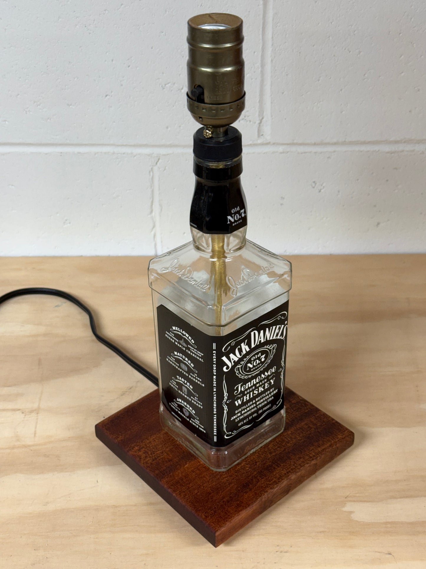 Jack Daniel’s Whiskey Bottle Lamp - Home/Bar Decor