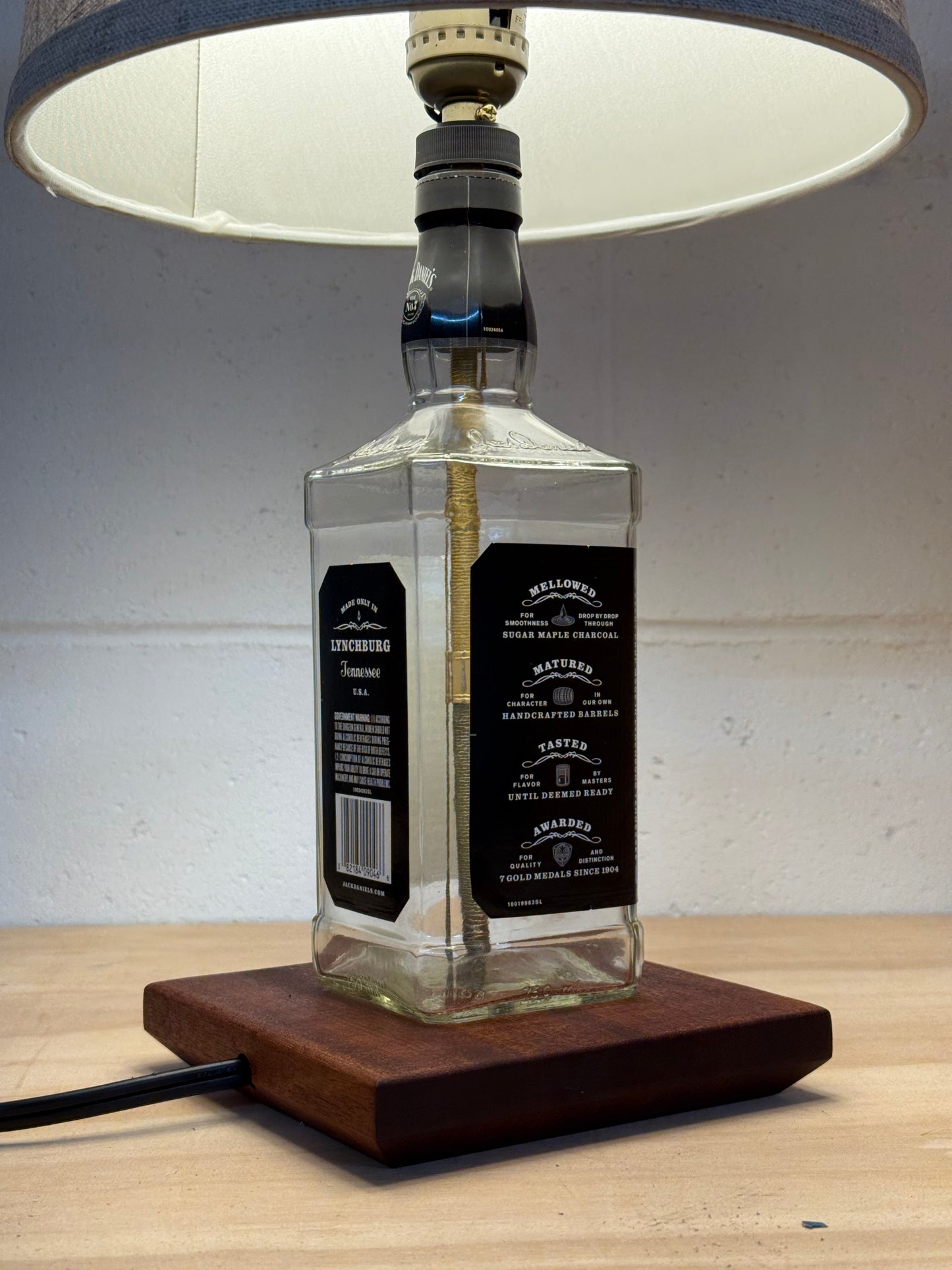 Jack Daniel’s Whiskey Bottle Lamp - Home/Bar Decor