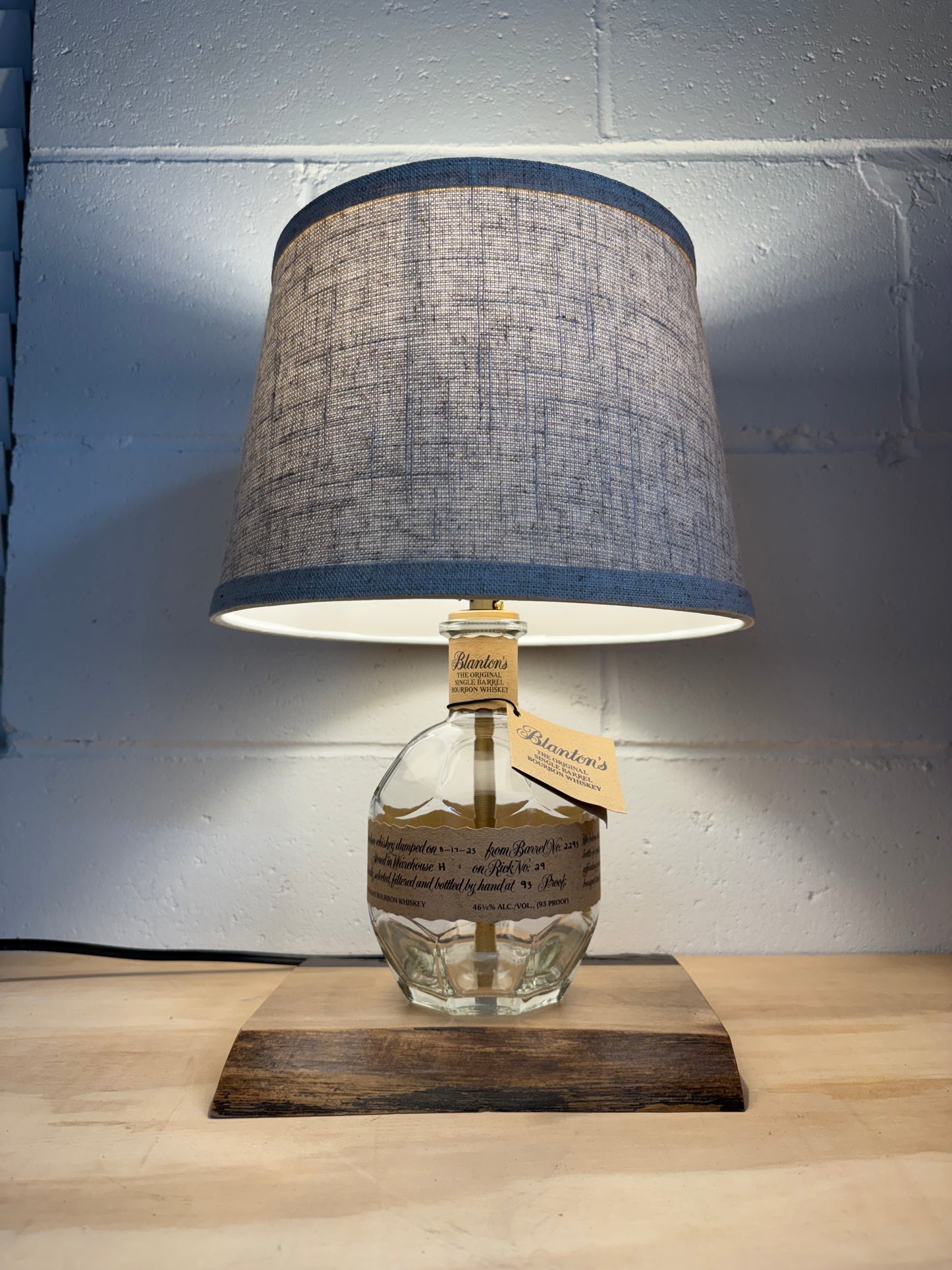 Blanton’s Lamp with Walnut Live Edge Base