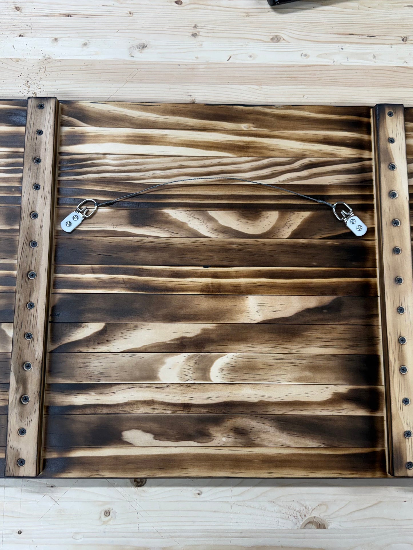 Thin Blue Line Wooden Flag