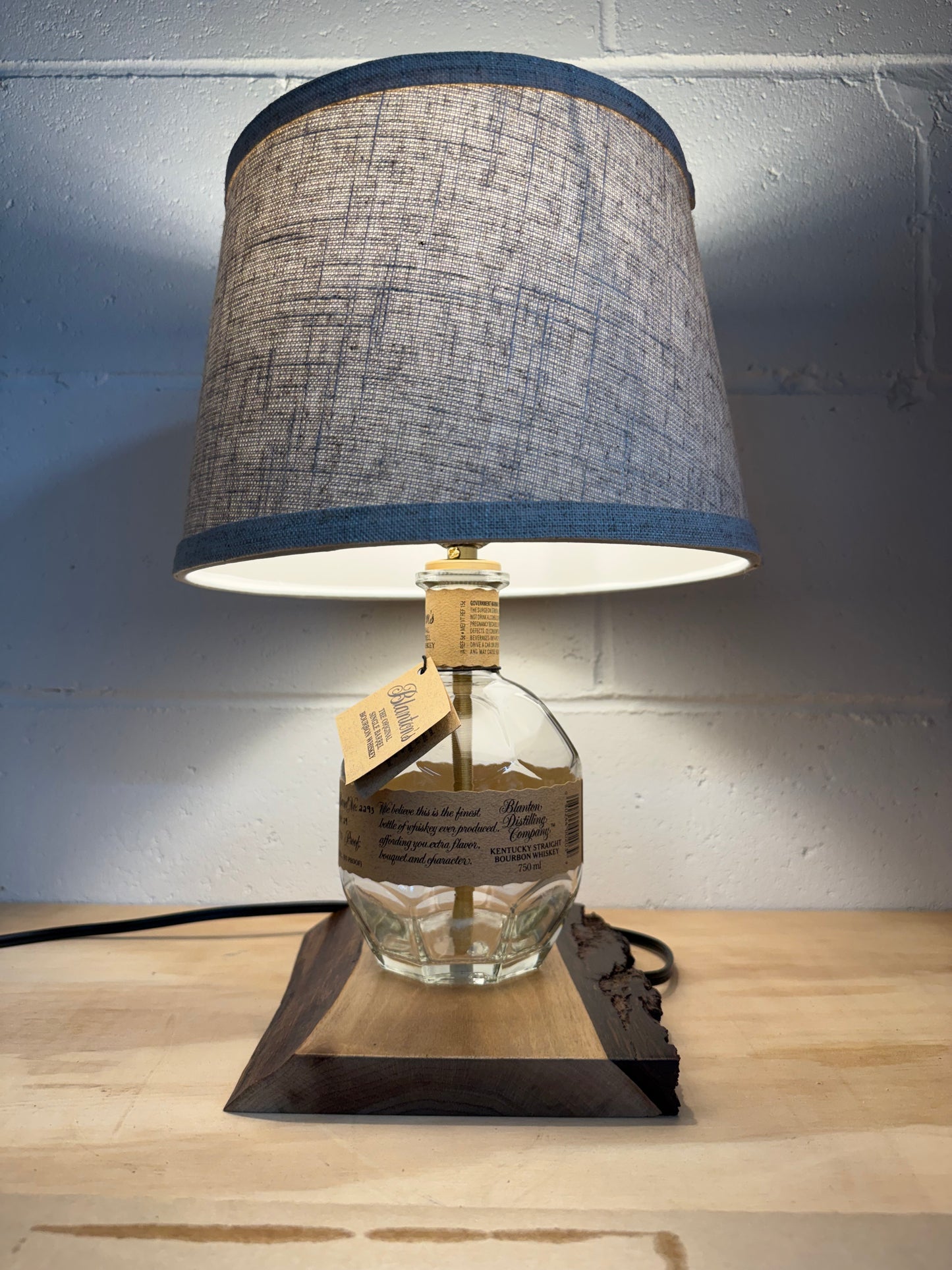 Blanton’s Lamp with Walnut Live Edge Base