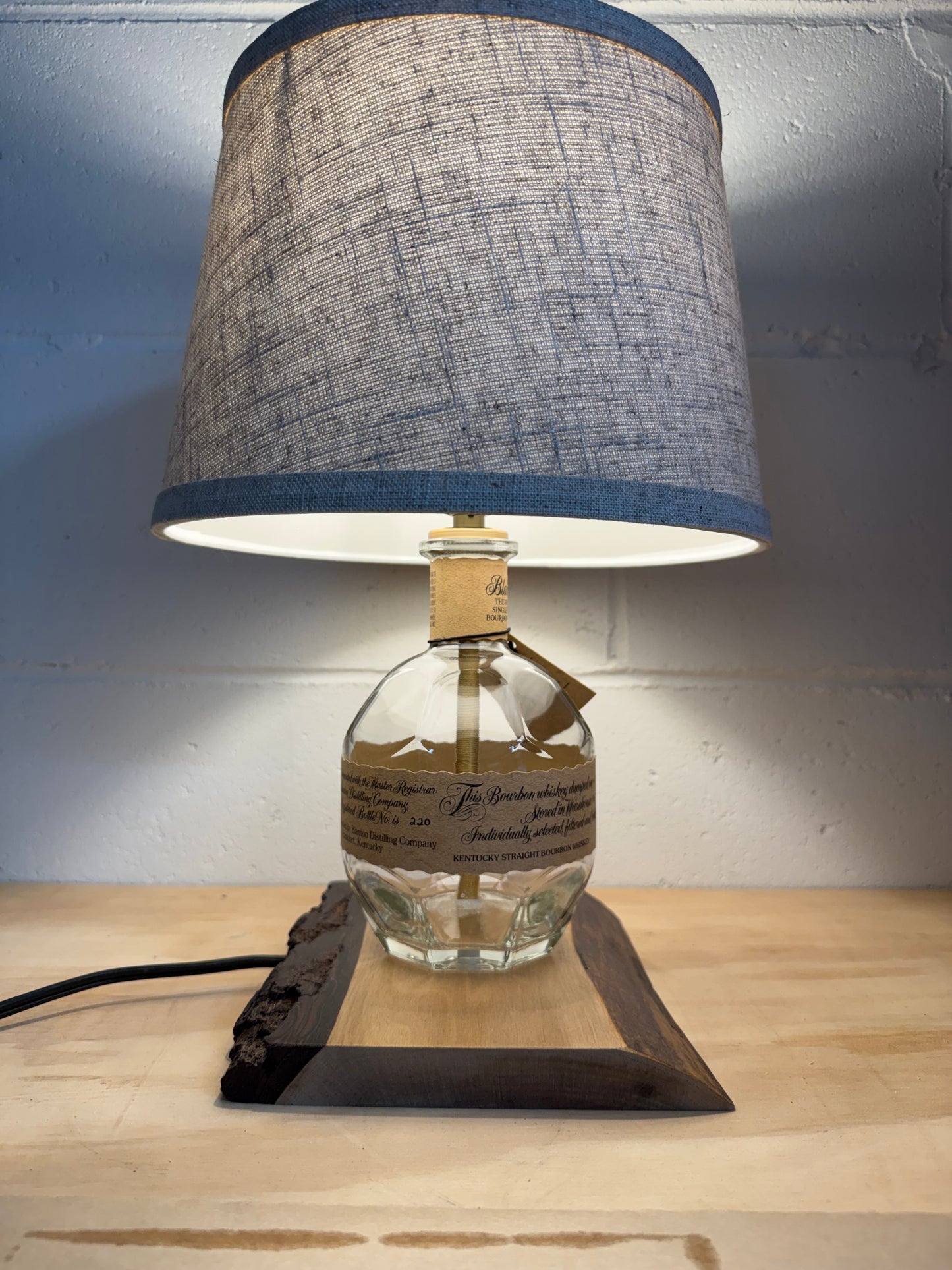 Blanton’s Lamp with Walnut Live Edge Base