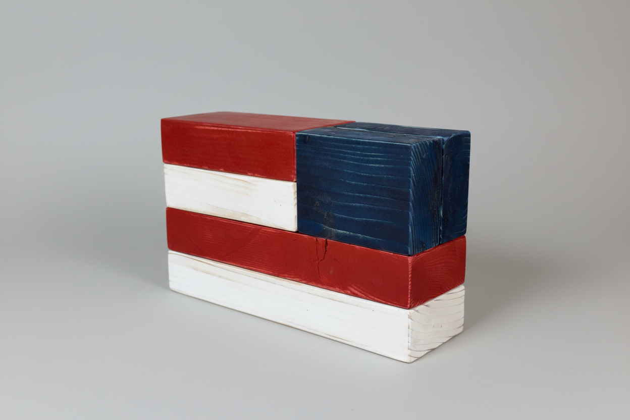 Rustic Wood American Flag