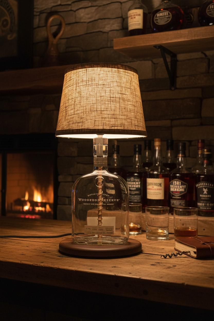 Woodford Reserve Bourbon Bottle Lamp
